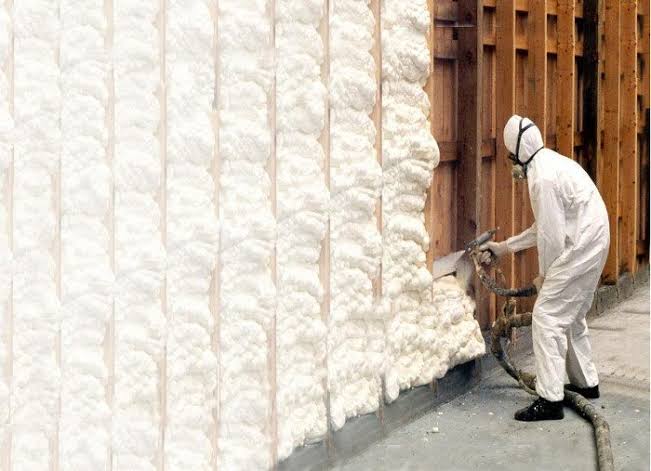 Services precision wall cavity spray foam installation